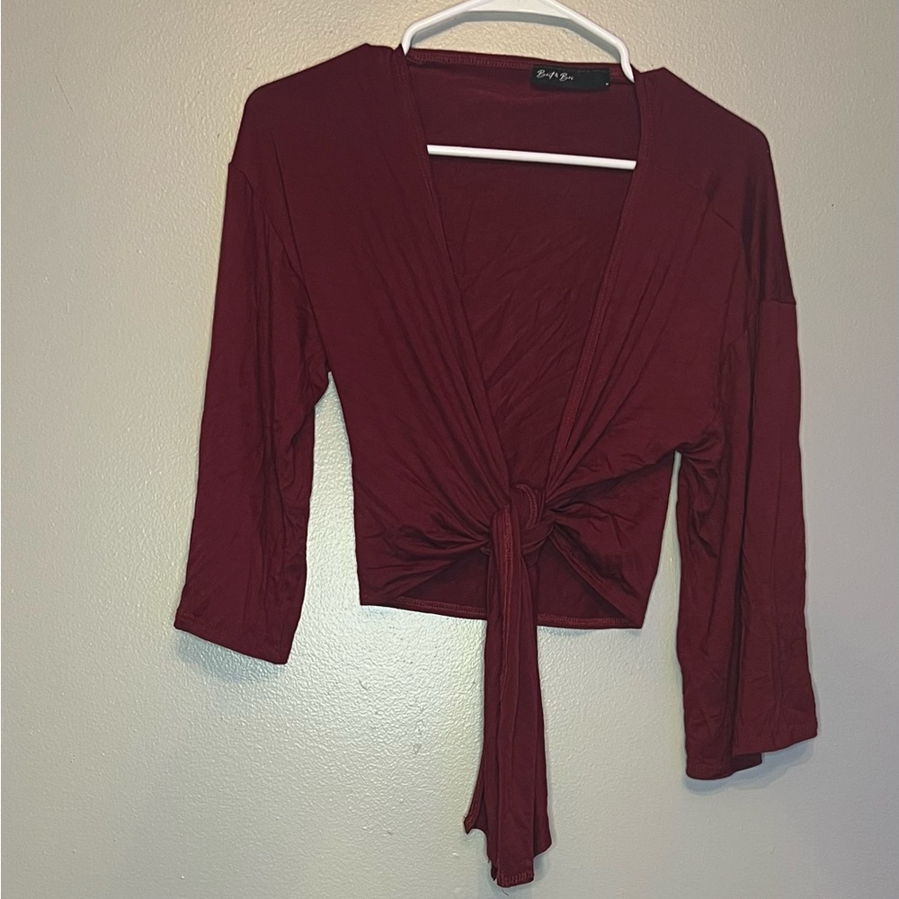 Tie up sweater